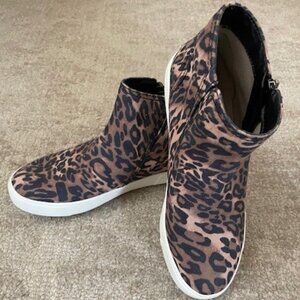Naturalizer Celeste Cheetah Print Faux Suede Boot Sneakers